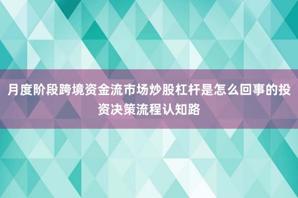 月度阶段跨境资金流市场炒股杠杆是怎么回事的投资决策流程认知路